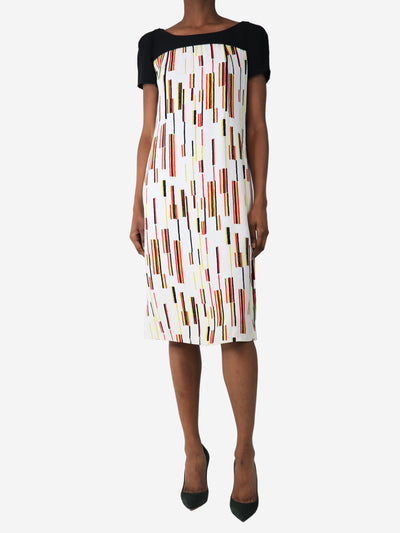 Black and white printed midi dress - size UK 6 Dresses Prada 