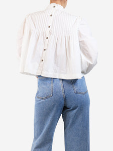 Ganni Ganni White crisp white blouse - size UK 10