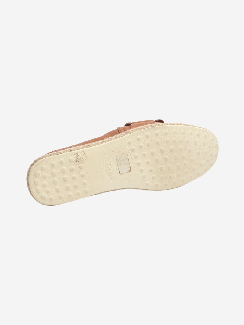 Brown leather espadrilles - size EU 39 Shoes Tod's 