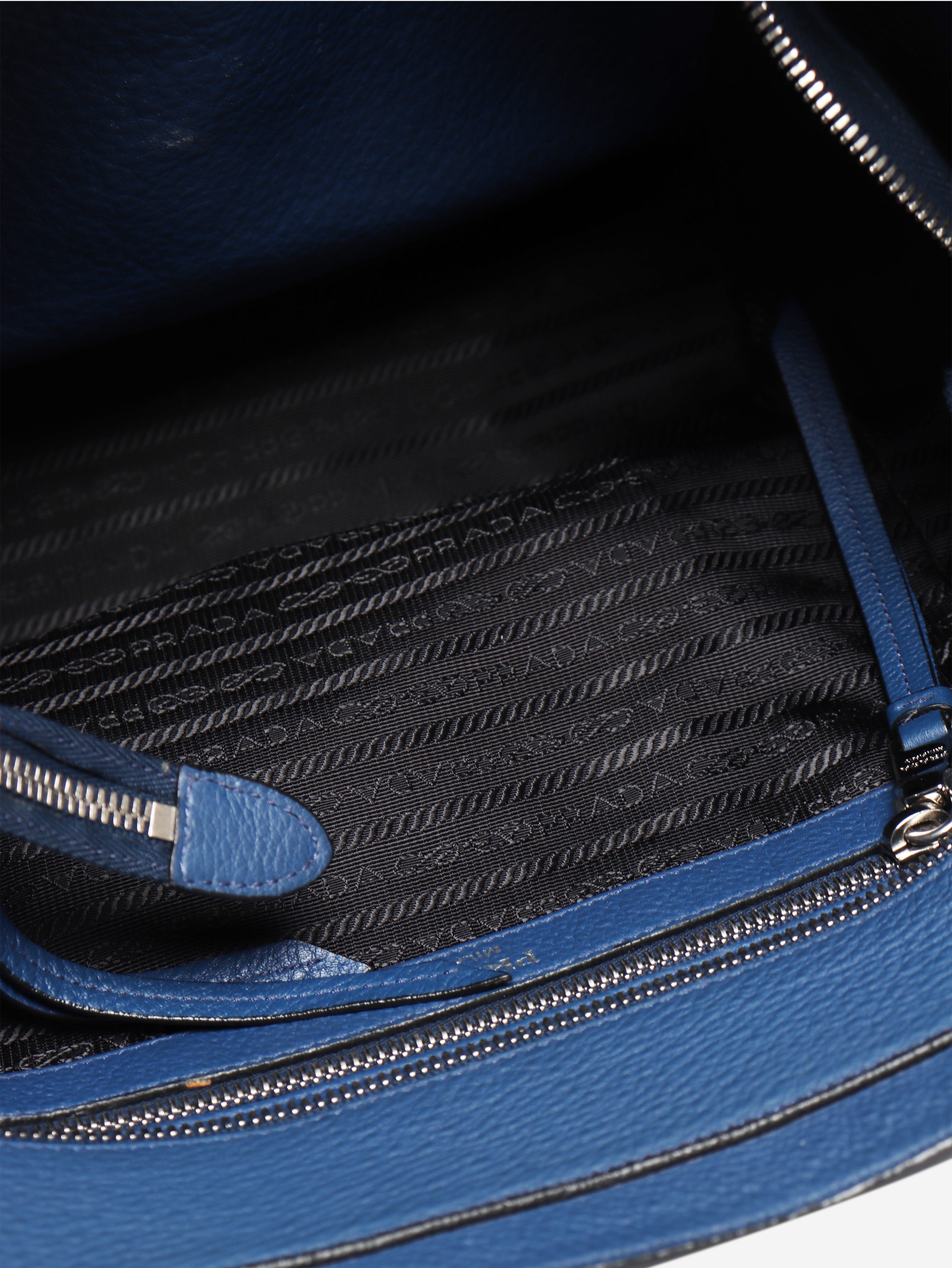 Blue Vitello Daino tote bag