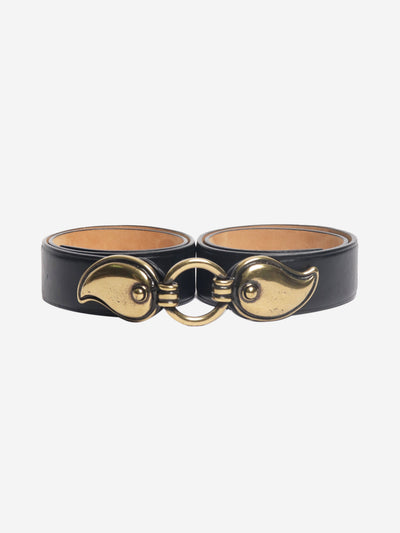 Black leather belt Belts Etro 