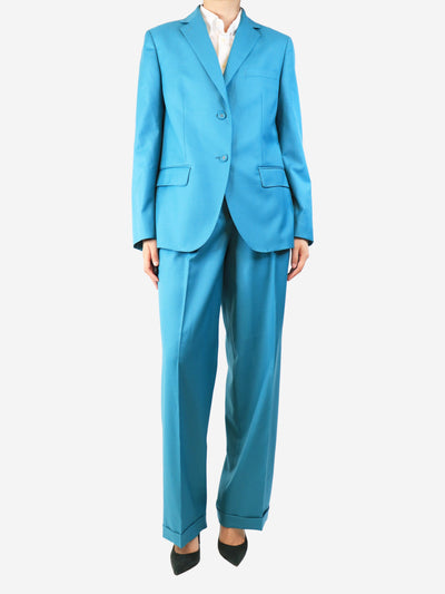 Officine Generale Teal satin suit set - size UK 10 Sets Officine Generale 
