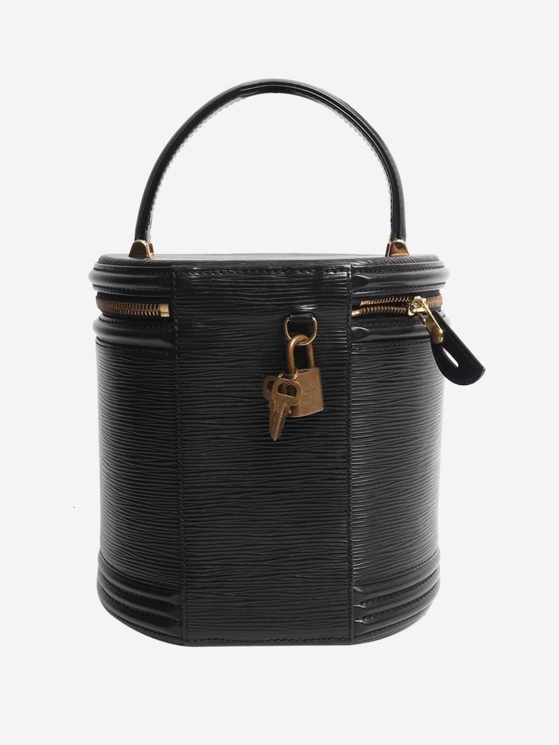 Black Epi leather vanity bag Top Handle Bags Louis Vuitton 