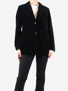 Margret Howell Black velvet blazer - size UK 8