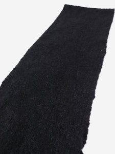 Joseph Joseph Black boucle knit scarf - size