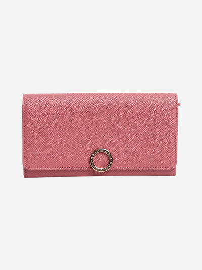 Pink leather long wallet Wallets, Purses & Small Leather Goods Bvlgari 