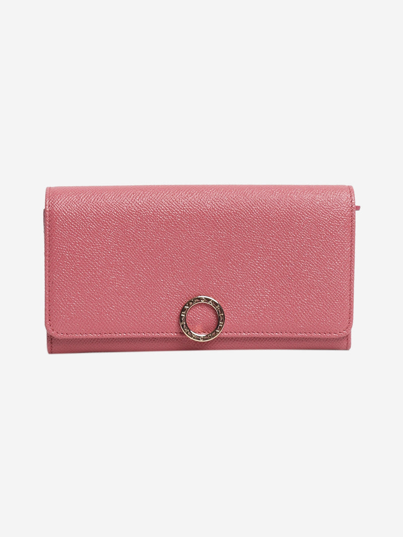 Pink leather long wallet Wallets, Purses & Small Leather Goods Bvlgari 