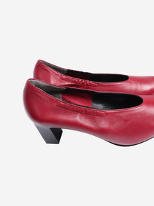 Robert Clergerie Dark red soft leather heels - size EU 40.5