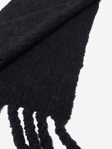 Joseph Joseph Black boucle knit scarf - size