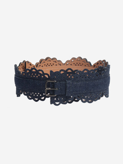 Blue denim laser cut belt Belts Alaia 