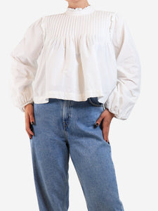 Ganni Ganni White crisp white blouse - size UK 10