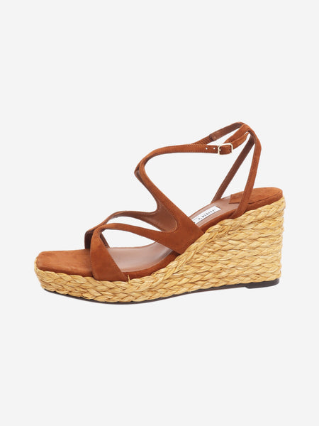 Brown Ayla 85 Suede wedge sandals - size EU 39 product image