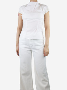 Roland Mouret White cotton top - size UK 8