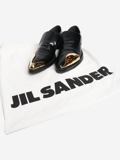 Black steel-cap leather shoes - size EU 38 Flat Shoes Jil Sander 