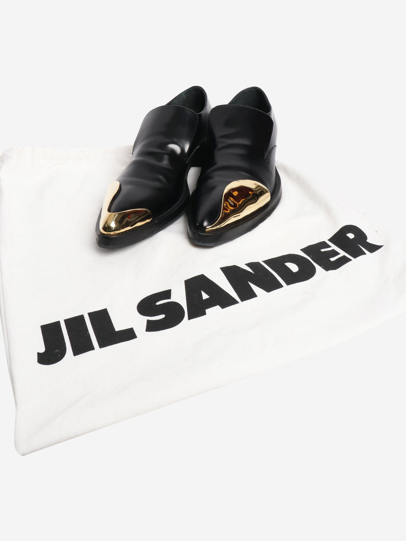 Black steel-cap leather shoes - size EU 38 Flat Shoes Jil Sander 