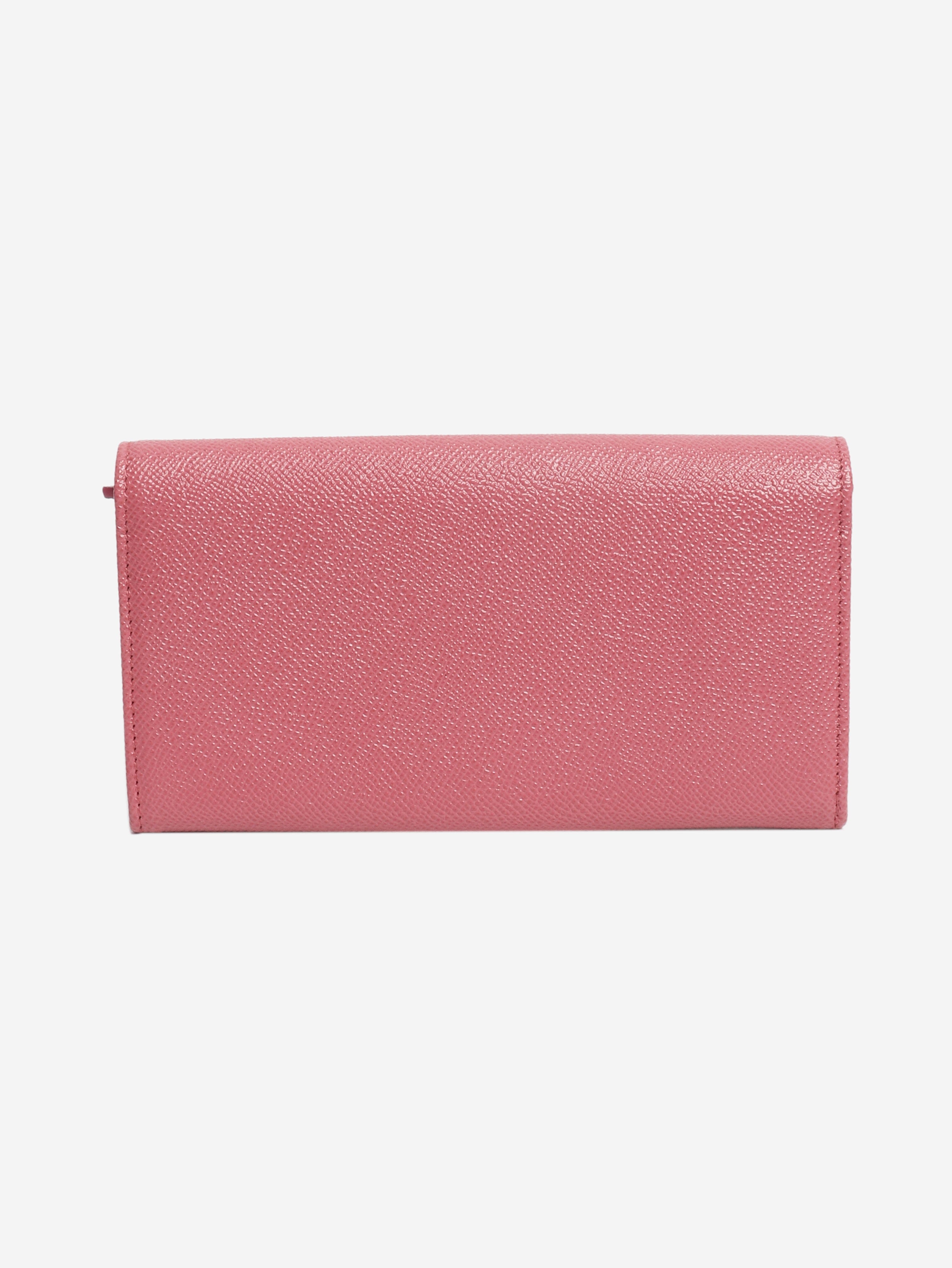Pink leather long wallet Wallets, Purses & Small Leather Goods Bvlgari 
