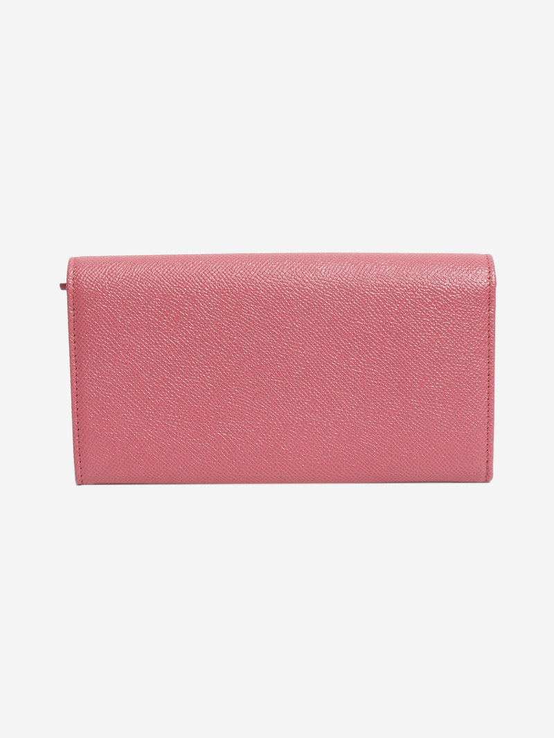 Pink leather long wallet Wallets, Purses & Small Leather Goods Bvlgari 
