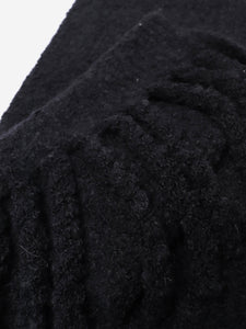 Joseph Joseph Black boucle knit scarf - size