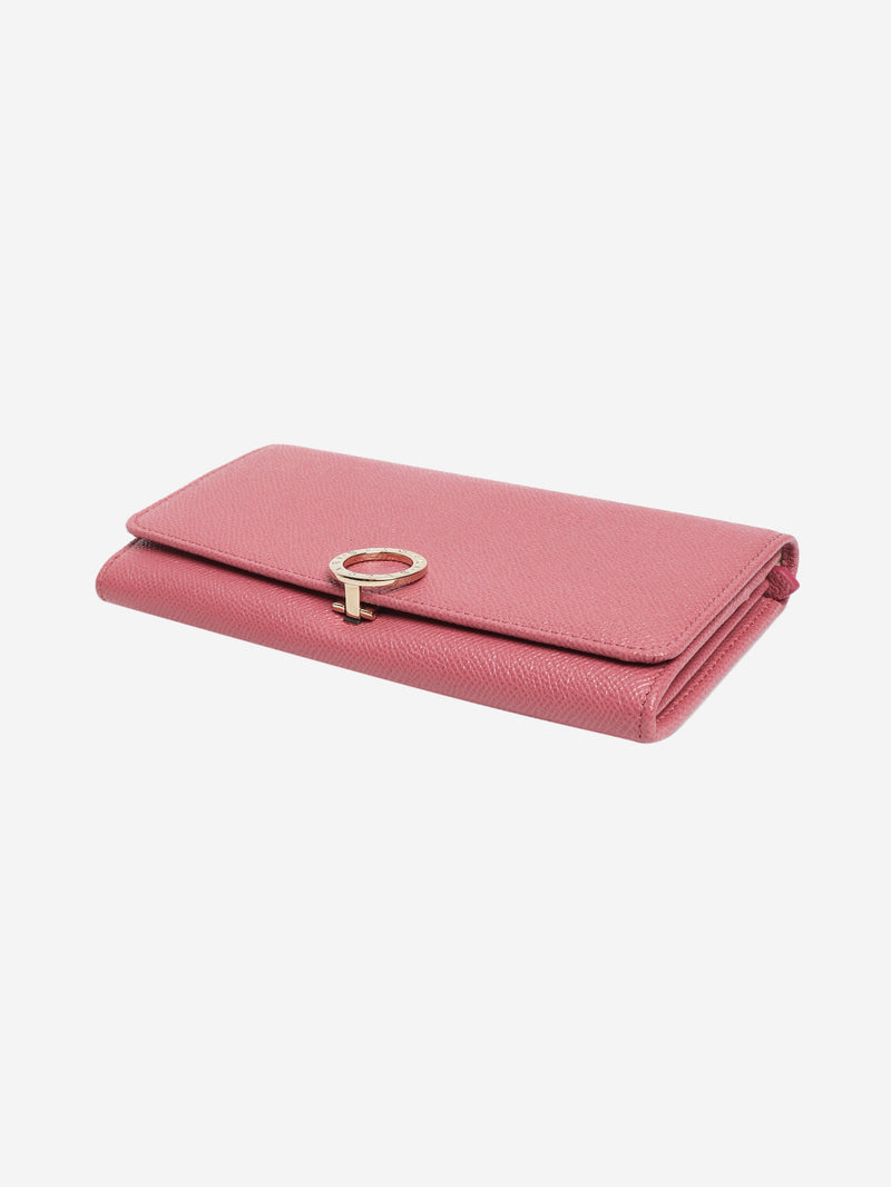 Pink leather long wallet Wallets, Purses & Small Leather Goods Bvlgari 