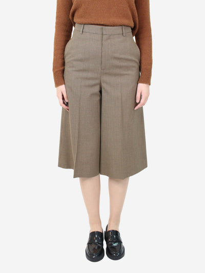 Brown houndstooth culottes - size FR 36 Trousers Celine 