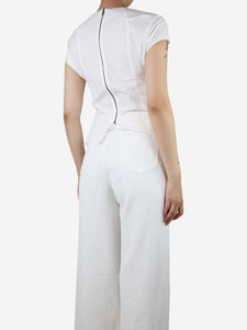 Roland Mouret White cotton top - size UK 8