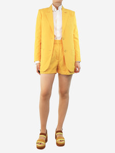 Racil Yellow blazer and shorts set - size UK 8