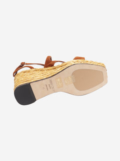 Brown Ayla 85 Suede wedge sandals - size EU 39 Heels Jimmy Choo 