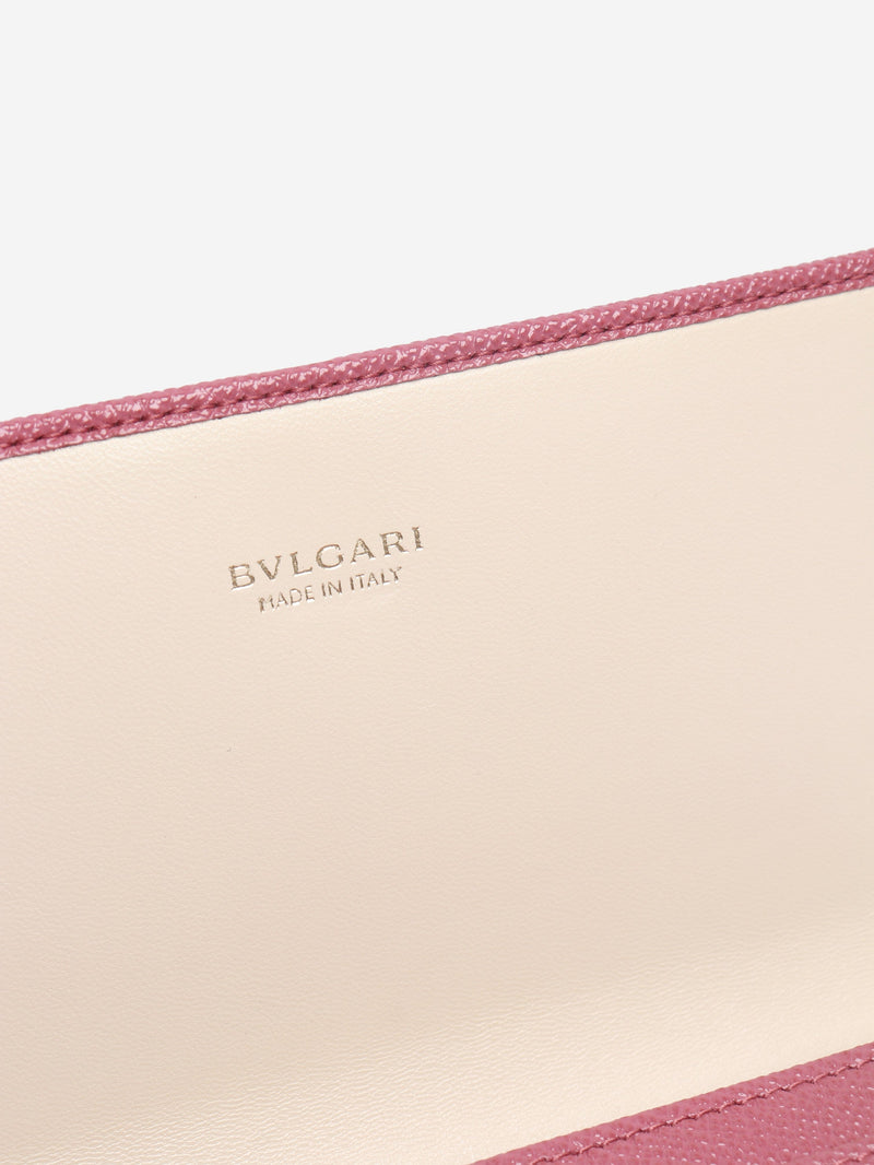 Pink leather long wallet Wallets, Purses & Small Leather Goods Bvlgari 