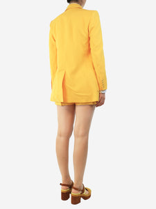 Racil Yellow blazer and shorts set - size UK 8