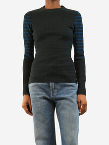 Blue striped knit top - size S Knitwear Victoria Beckham 
