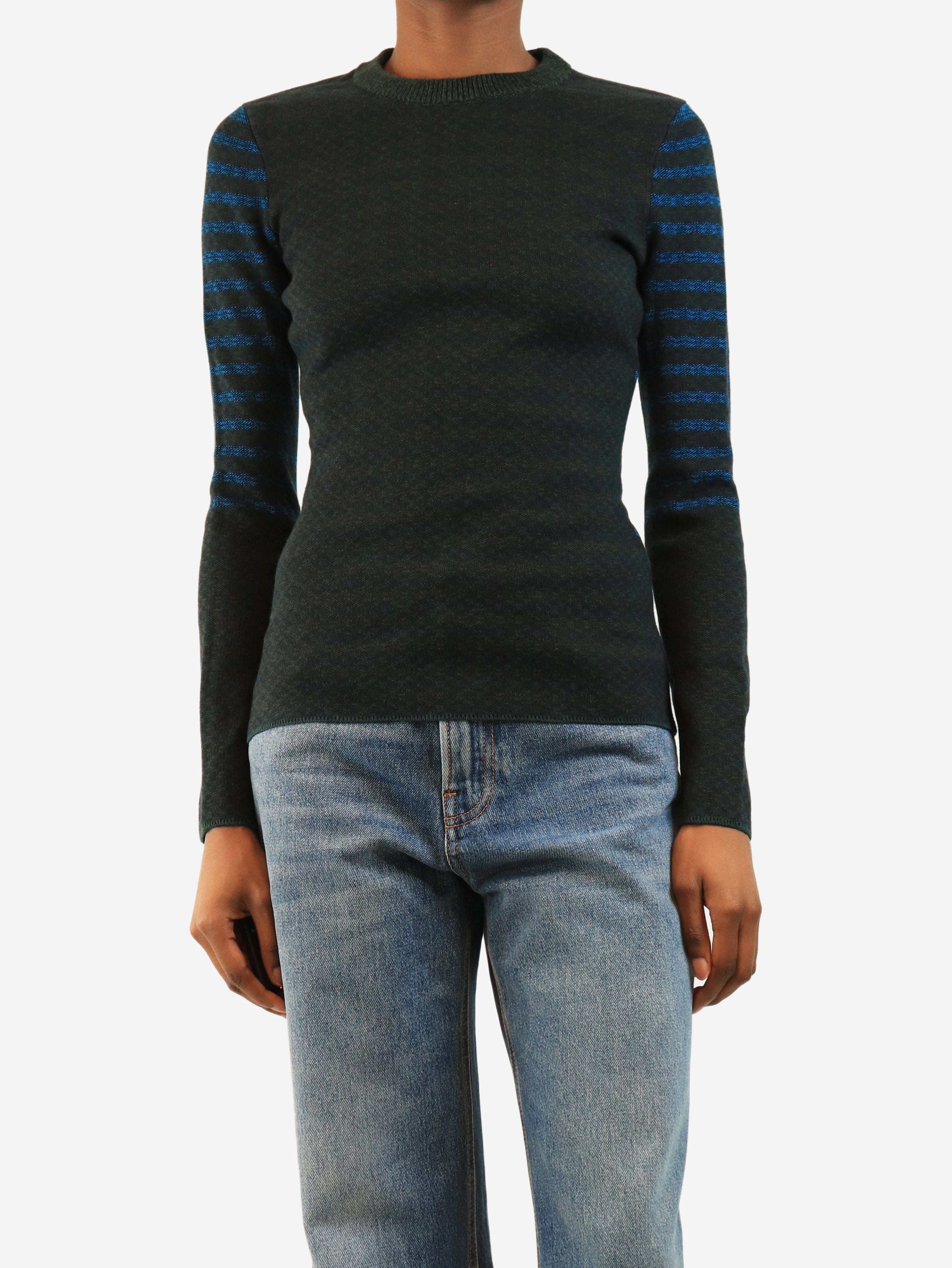 Blue striped knit top - size S Knitwear Victoria Beckham 