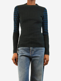Blue striped knit top - size S Knitwear Victoria Beckham 