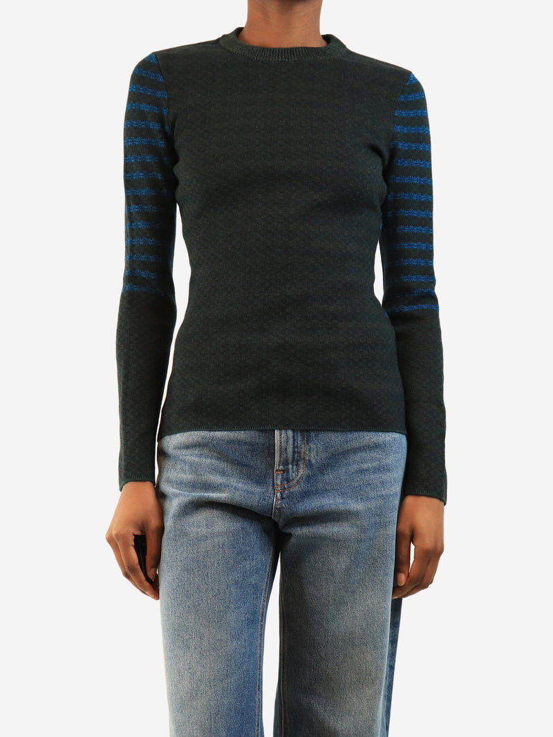 Blue striped knit top - size S Knitwear Victoria Beckham 