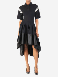 Koche Black jersey midi dress - size UK 6