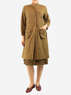 Khaki cotton pocket shirt - size L Dresses Dosa 