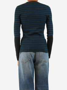 Blue striped knit top - size S Knitwear Victoria Beckham 