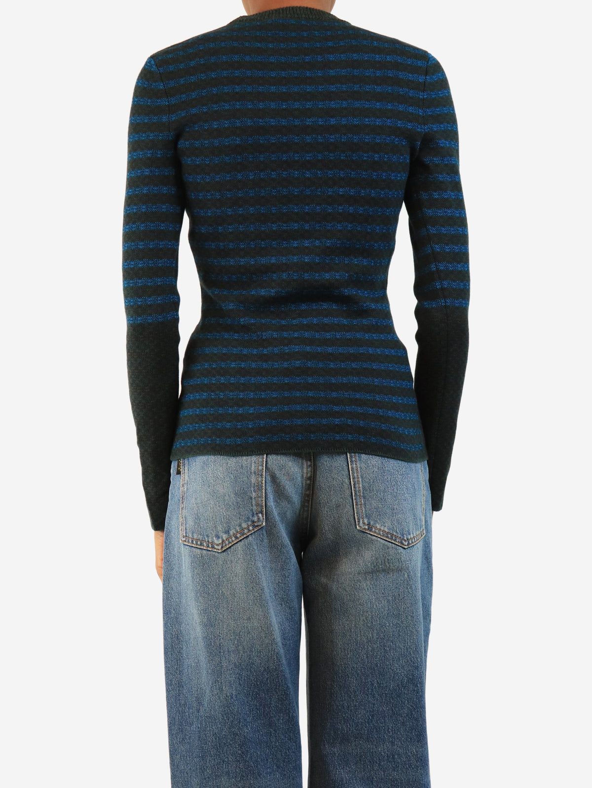 Blue striped knit top - size S Knitwear Victoria Beckham 