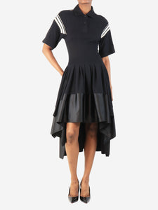 Koche Black jersey midi dress - size UK 6
