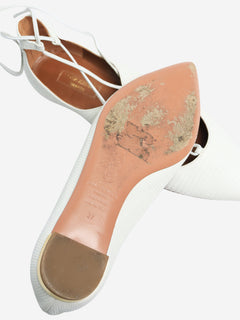 White mock-lizard skin Christy flats - size EU 37 Shoes Aquazzura 