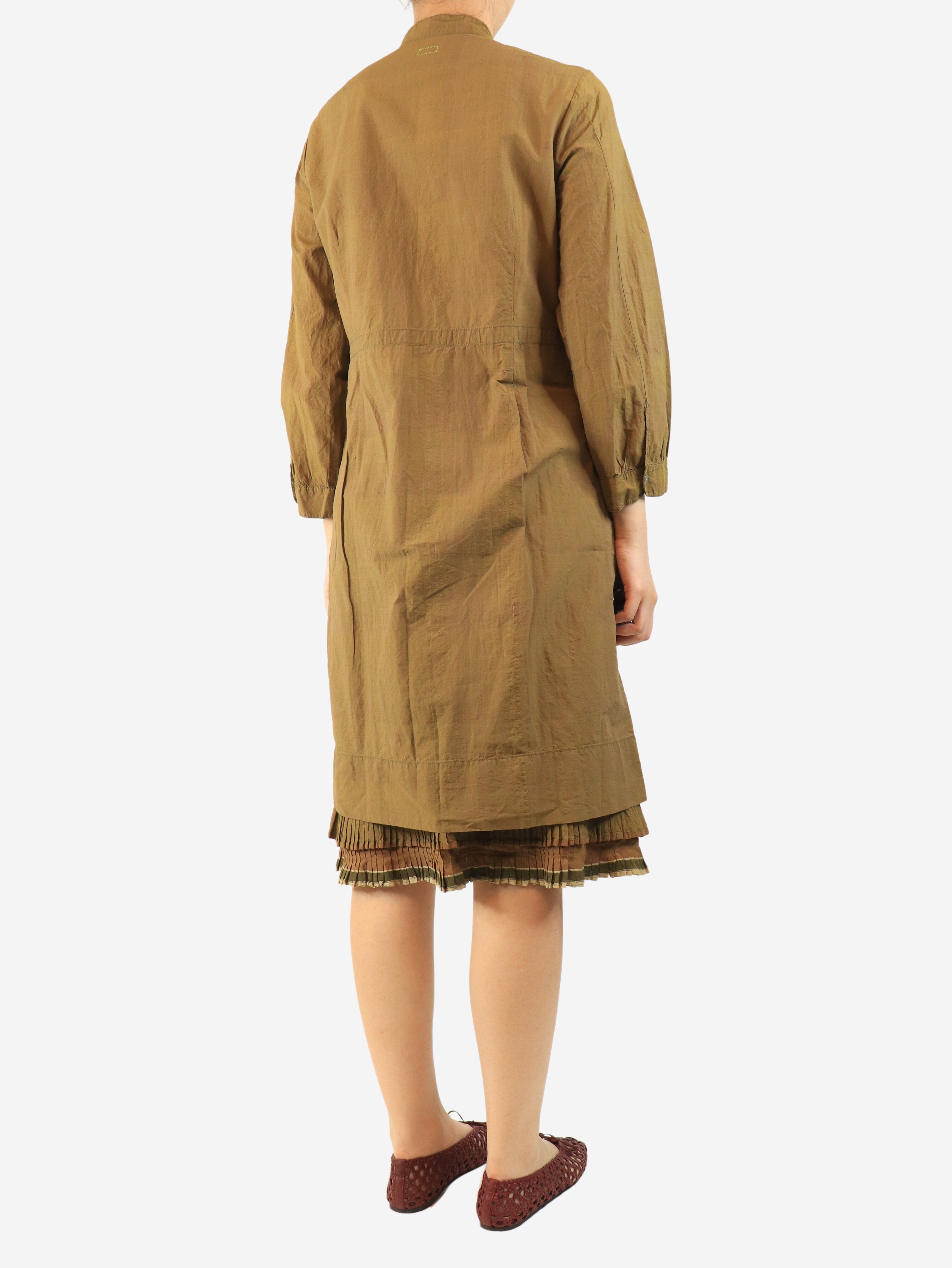 Khaki cotton pocket shirt - size L Dresses Dosa 