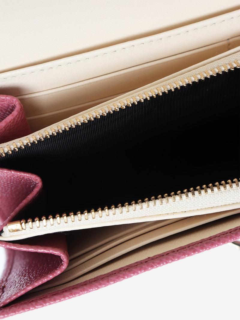 Pink leather long wallet Wallets, Purses & Small Leather Goods Bvlgari 