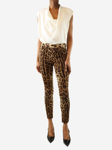 Dolce & Gabbana Leopard print trousers - size UK 6