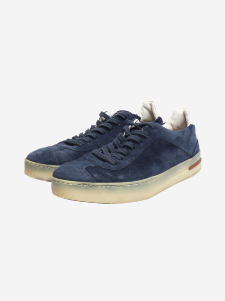 Navy suede trainers - size EU 39 alternate image
