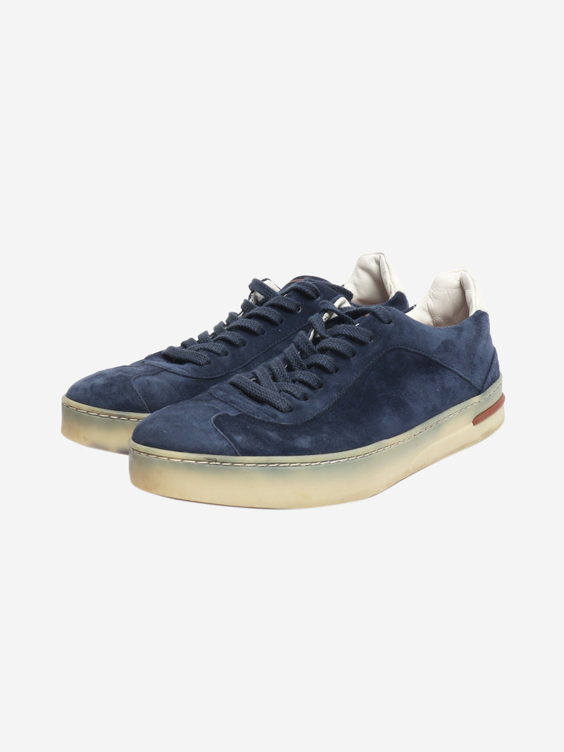 Navy suede trainers - size EU 39 Trainers Loro Piana 