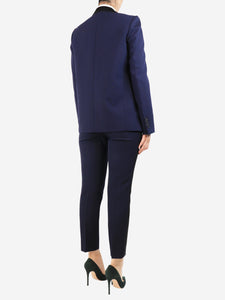 Celine Navy blue tuxedo jacket and trouser set - size UK 10
