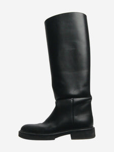 Khaite Black leather knee-high boots - size EU 37