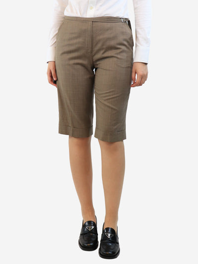 Brown belted lightweight shorts - size UK 10 Shorts Hermes 