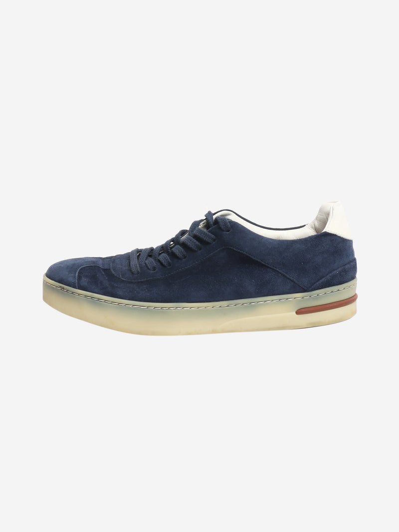 Navy suede trainers - size EU 39 Trainers Loro Piana 