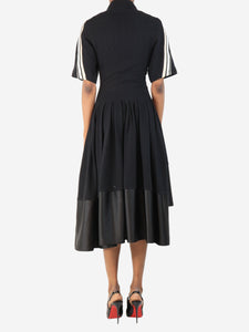 Koche Black jersey midi dress - size UK 6