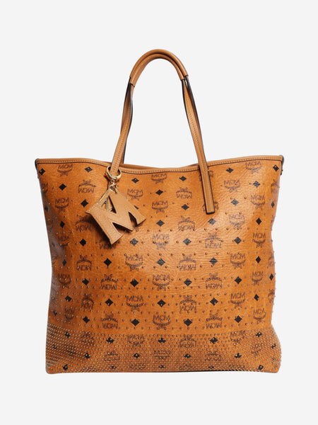 Tan Liz studded tote bag product image